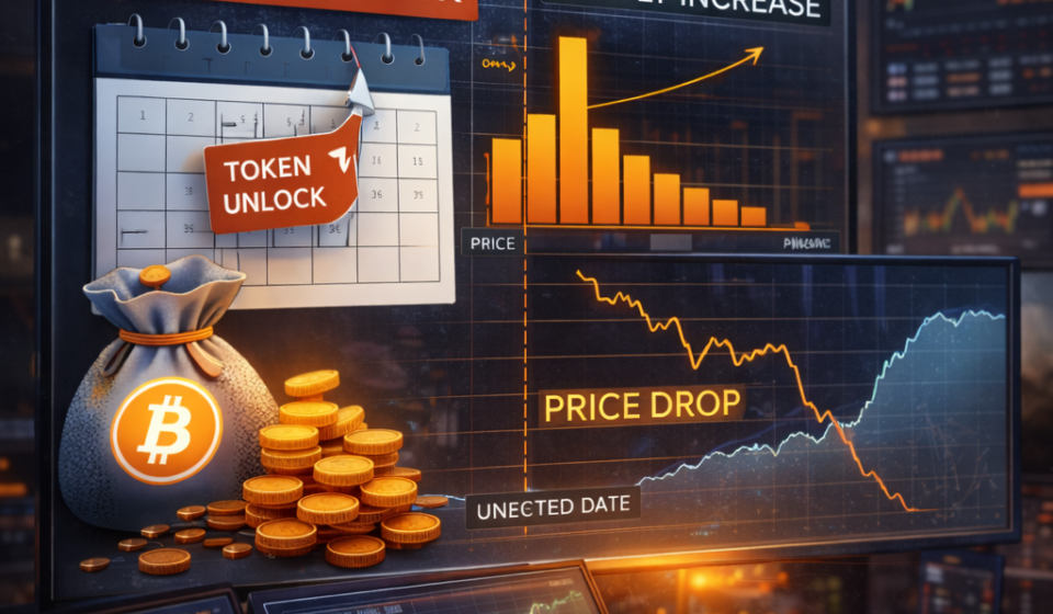 how token unlocks impact price showing crypto supply increase and price reaction analysis
