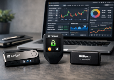 best hardware wallets comparison showing Ledger vs alternatives with secure crypto storage devices