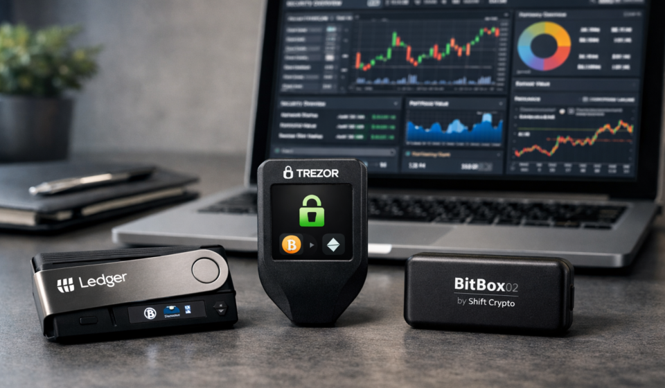 best hardware wallets comparison showing Ledger vs alternatives with secure crypto storage devices