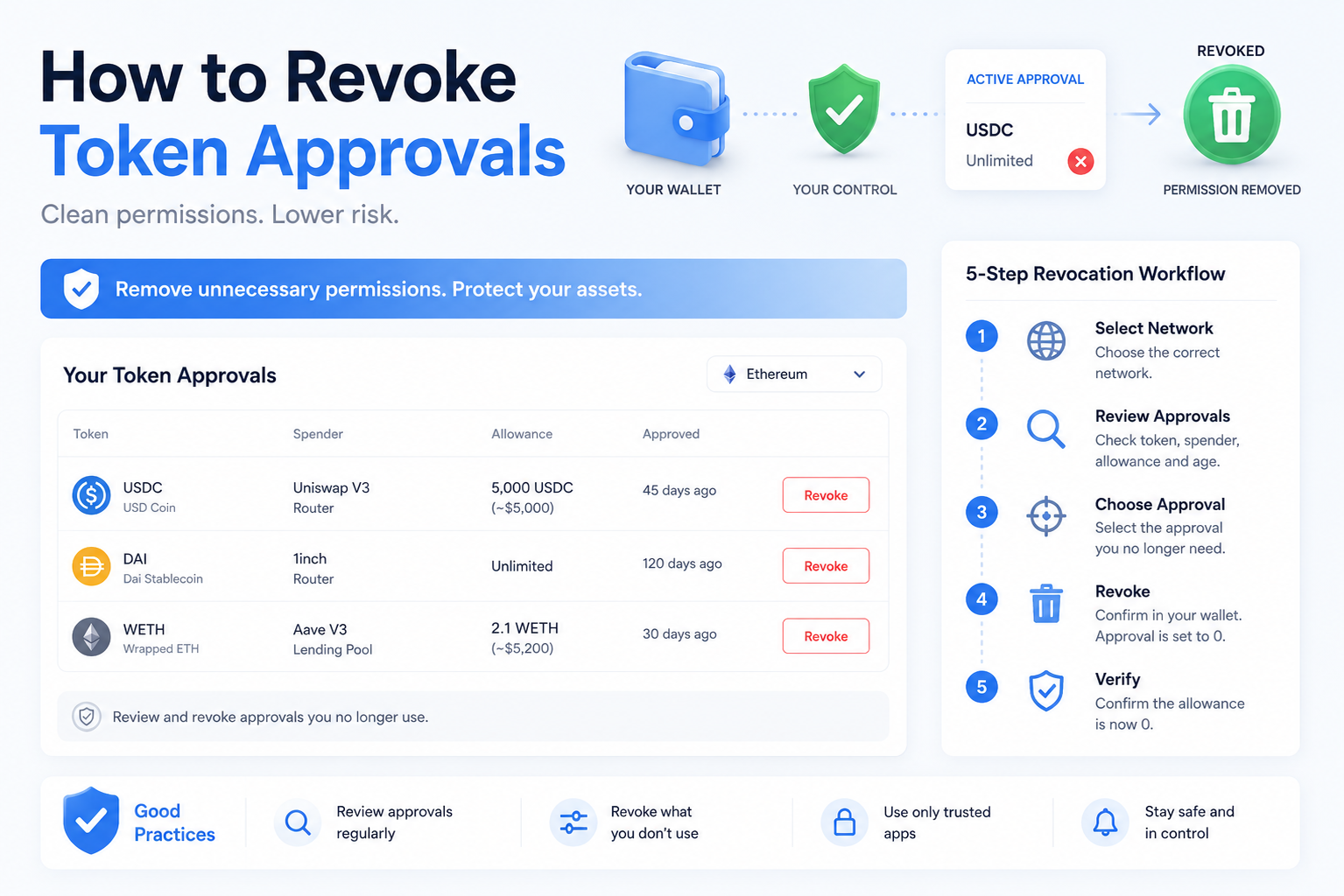 How to Revoke Token Approvals After Using a DeFi App