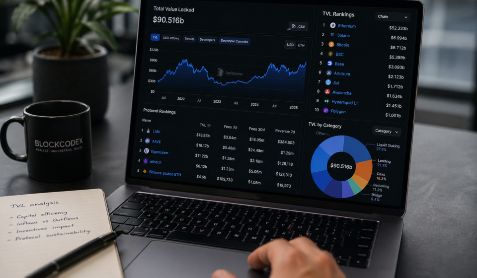 read TVL in crypto dashboard showing total value locked analysis and DeFi capital flows