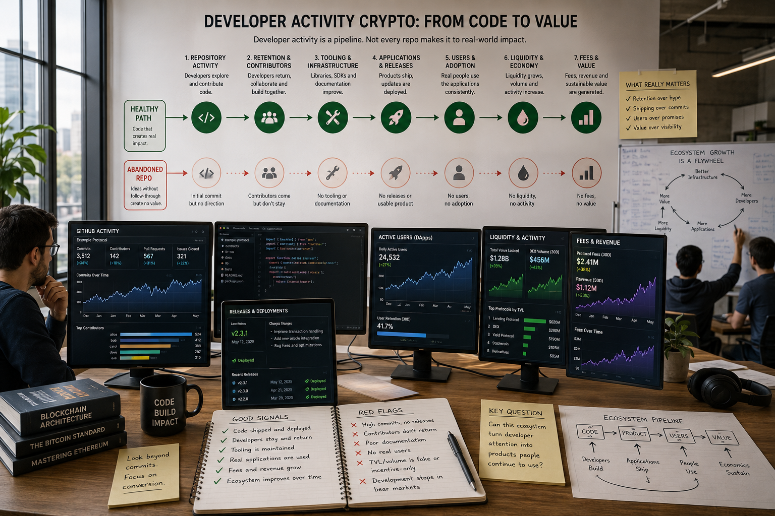 Developer Activity Crypto: 7 Signals That Reveal Real Ecosystem Growth