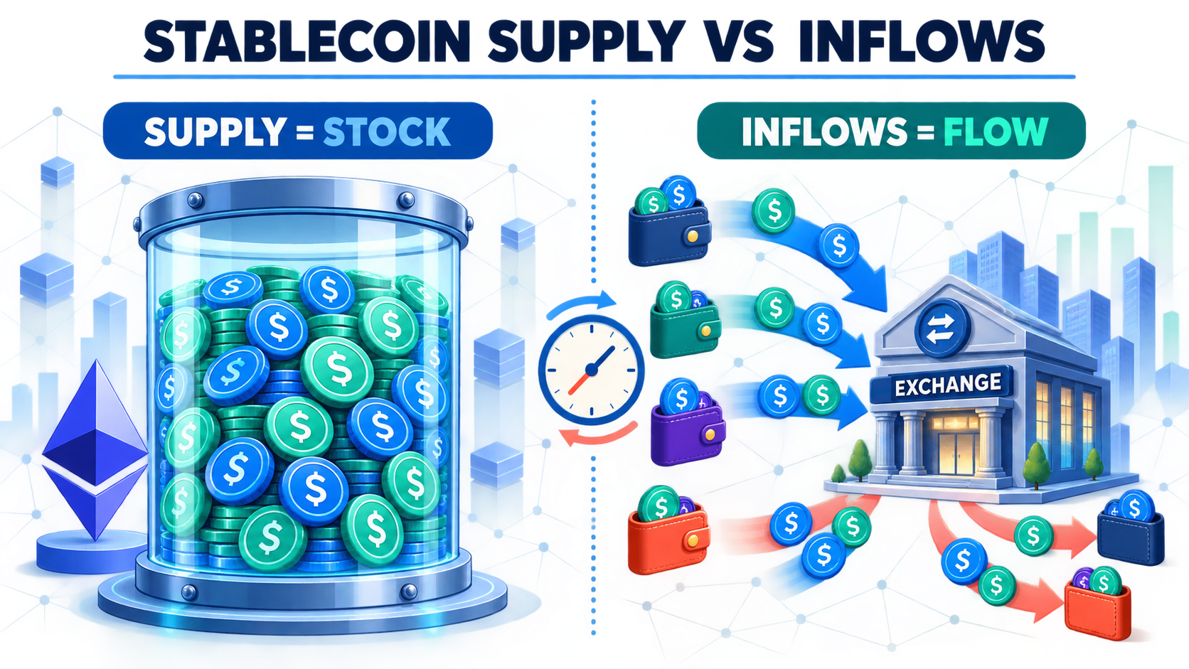 Stablecoin Supply vs Stablecoin Inflows: What Is the Difference?