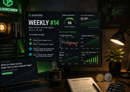 crypto weekly on-chain trends dashboard showing blockchain data and market analysis weekly #14