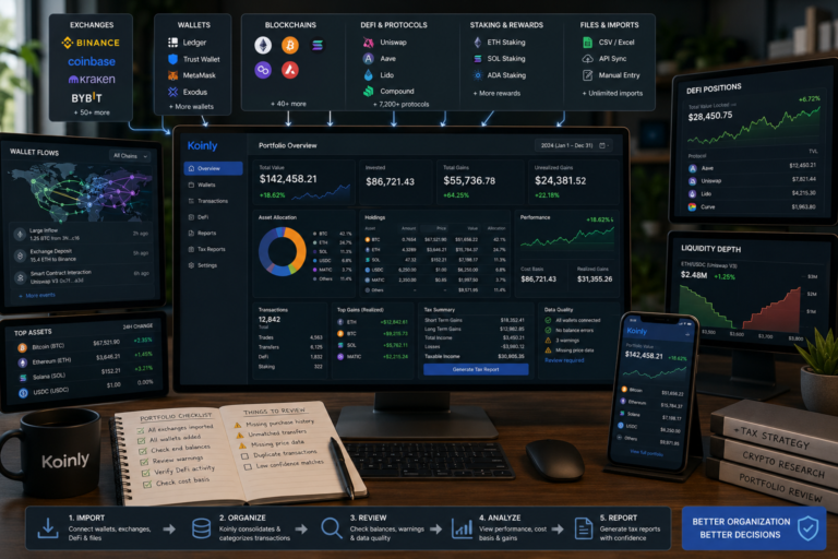 Koinly Portfolio Tracking: 7 Powerful Ways to Organize Crypto Data